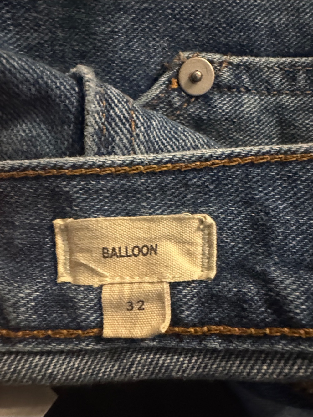 Madewell Balloon Medium Wash Jean 32 - Picture 5 of 8